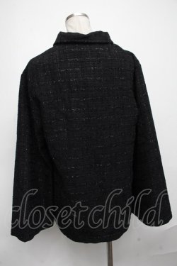 画像2: NieR Clothing / ラメツイードジャケット  黒 S-25-01-05-036-PU-JA-AS-ZT188
