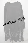 NieR Clothing / ZIPワンピース  黒 S-25-01-05-037-PU-OP-AS-ZT190