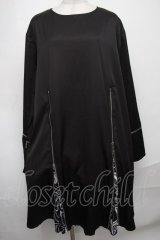 NieR Clothing / ZIPワンピース  黒 S-25-01-05-037-PU-OP-AS-ZT190