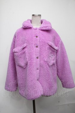 画像1: PUNK / ボアブルゾン  紫 S-25-01-05-039-PU-JA-AS-ZT-C007