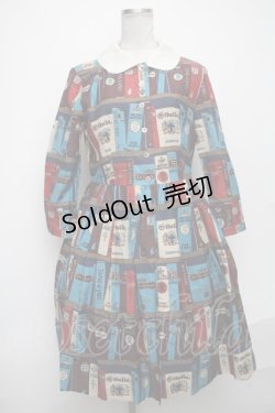 画像1: Jane Marple / British Libraryワンピース  ブルー S-25-01-05-043-JM-OP-HR-ZT362