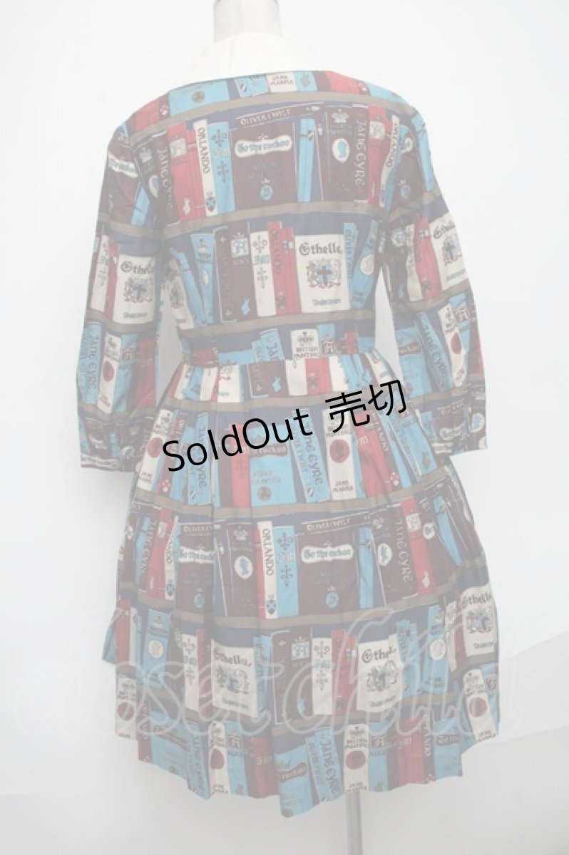 画像2: Jane Marple / British Libraryワンピース  ブルー S-25-01-05-043-JM-OP-HR-ZT362 (2)