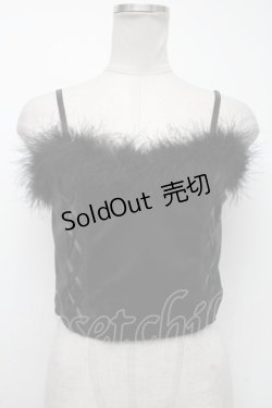 画像1: Jamie エーエヌケー / フワフワビスチェ  黒 S-25-01-09-031-LO-TO-HR-ZS