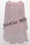 metamorphose / 長袖セーラーワンピース 2 ワイン S-25-01-11-061-ME-OP-AS-ZS