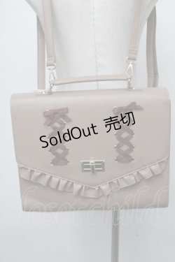 画像1: axes femme POETIQUE / レースアップサッチェルバッグ  モカ S-25-01-11-007-AX-BG-AS-ZT286