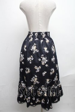 画像2: axes femme / フリルデザインラッフルスカート  紺 S-25-01-11-077-AX-SK-AS-ZI