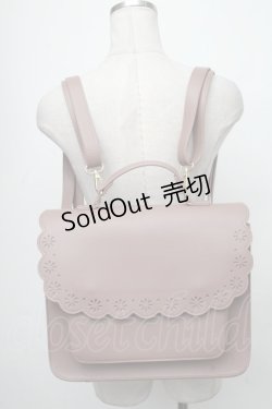 画像2: m petit by misako / スカラップ被せの3WAYバッグ  ピンク S-25-01-11-008-LO-BG-AS-ZT286