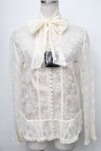 INGEBORG / 総レースシャツジャケット  オフ S-25-01-11-013-LO-JA-ET-ZT215