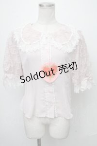 BABY,THE STARS SHINE BRIGHT / はるちゃんの願いを紡ぐFlower embroideryブラウス  ピンク S-25-01-11-016-BA-BL-AS-ZS