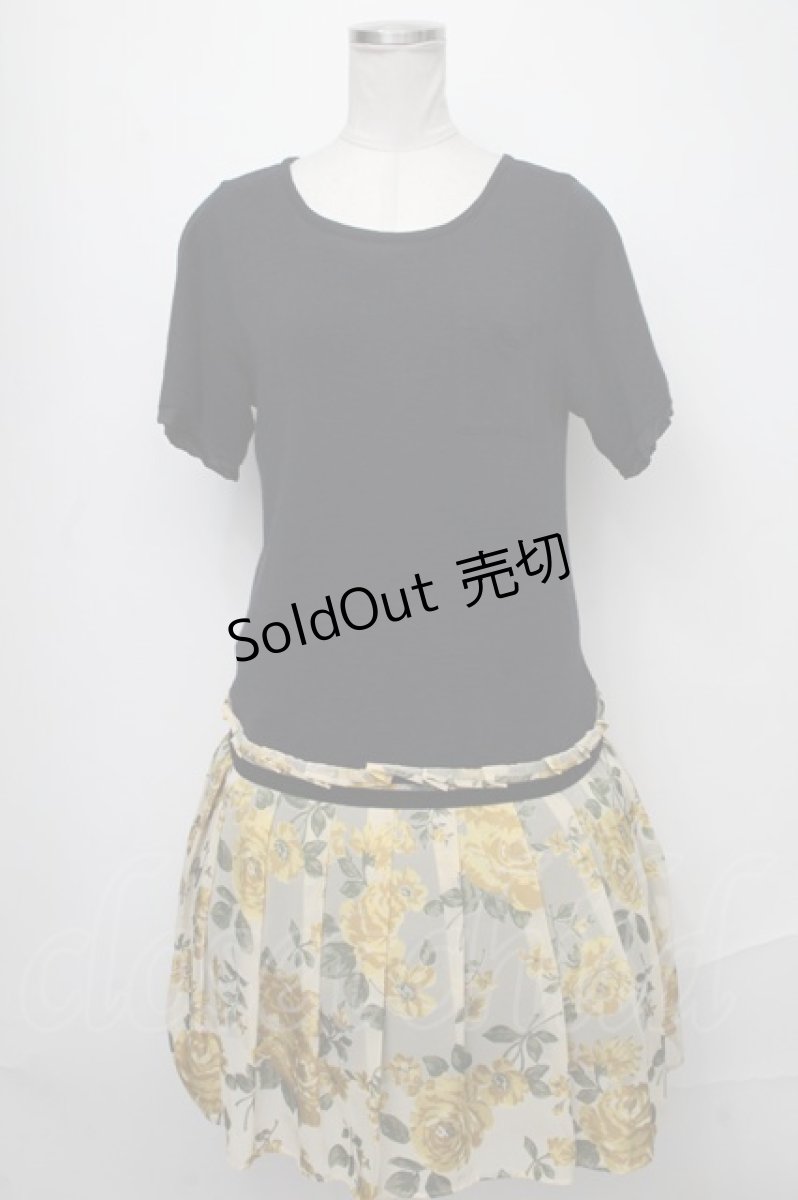 画像1: 【SALE】Jane Marple Dans Le Salon / トロンプルイユワンピース  紺 S-25-01-11-032-JM-OP-AS-ZT151 (1)