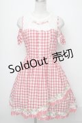 【SALE】LIZ LISA / ギンガムいちごワンピース  赤ｘ白 S-25-01-11-040-LO-OP-AS-ZT154