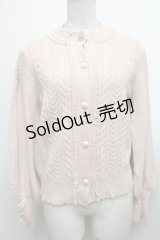 axes femme POETIQUE / プルオーバー風カーデ  ピンク S-25-01-15-038-AX-TO-HR-ZT343