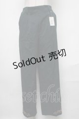 axes femme / 花刺繍ストレートカットパンツ  グリーン S-25-01-17-078-AX-PA-HR-ZS