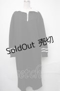 NieR Clothing / バイカラーワンピース  黒ｘ白 S-25-01-17-044-PU-OP-HR-ZS