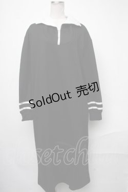 画像1: NieR Clothing / バイカラーワンピース  黒ｘ白 S-25-01-17-044-PU-OP-HR-ZS