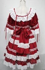 画像2: BABY,THE STARS SHINE BRIGHT / Confiture Ribbonワンピース  エンジ S-25-01-19-063-BA-OP-AS-ZS (2)