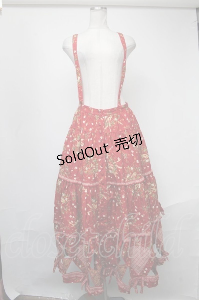 画像1: PINK HOUSE / チェリーパッチワークスカート  赤 S-25-01-19-073-LO-SK-AS-ZS (1)