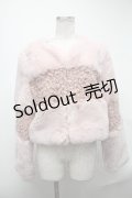 EATME / レースアップスリーブフェイクファーショートコート  ピンク S-25-01-22-059-LO-CO-HR-ZT-C024