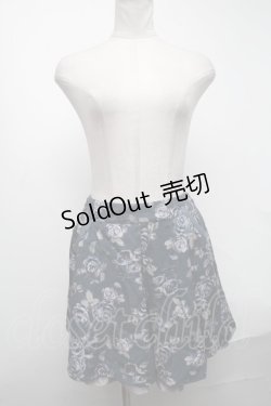 画像1: axes femme / 花柄キュロット  ブルー S-25-01-22-079-AX-PA-HR-ZI