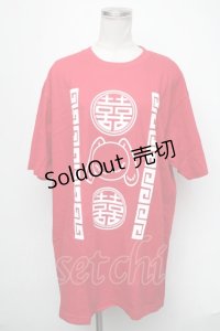 NieR Clothing / プリントTシャツ  赤 S-25-01-22-1064-PU-TO-AS-ZS