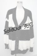 KRY CLOTHING / 「GAKUEN」 ボーダー柄ニットカーディガン  黒ｘ白 S-25-01-22-1066-EL-TS-HR-ZT354