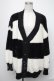 画像1: KRY CLOTHING / 「GAKUEN」 ボーダー柄ニットカーディガン  黒ｘ白 S-25-01-22-1066-EL-TS-HR-ZT354 (1)