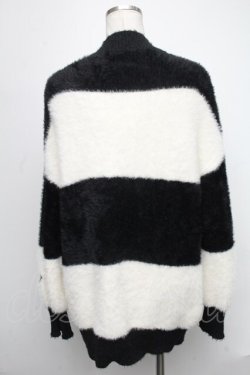 画像2: KRY CLOTHING / 「GAKUEN」 ボーダー柄ニットカーディガン  黒ｘ白 S-25-01-22-1066-EL-TS-HR-ZT354
