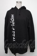GOTHPUNK / 英字プリントパーカー  黒 S-25-01-22-1074-PU-TO-HR-ZS