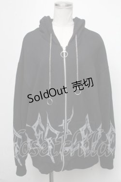 画像1: REFLEM / プリントパーカー  黒 S-25-01-22-1080-PU-TO-HR-ZS