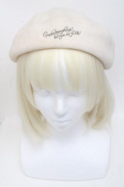 画像2: metamorphose / ロゴ刺繍ベレー帽  キナリ S-25-01-22-1019-ME-AC-HR-ZT088