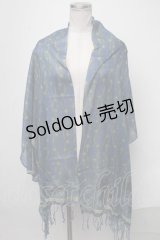 axes femme / アラジン/大判ストール  紺 S-25-01-22-1026-AX-BG-HR-ZS