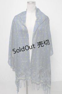 axes femme / アラジン/大判ストール  紺 S-25-01-22-1026-AX-BG-HR-ZS