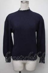axes femme / タートルネックニット  ブルー S-25-01-22-1053-AX-TO-HR-ZT306