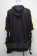 画像2: NieR Clothing / バックルデザイン半袖パーカー  黒ｘイエロー S-25-01-22-1061-PU-TO-AS-ZS (2)