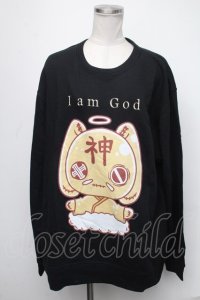 NieR Clothing / 神様Nierちゃんスウェット  黒 S-25-01-22-1062-PU-TO-AS-ZT328
