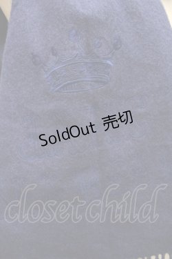画像2: 【SALE】Jane Marple / ロゴクラウン刺繍マフラー  ネイビー S-25-01-22-011-JM-ZA-HR-ZT169