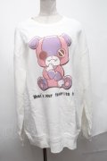 NieR Clothing / ちゃむちゃむスウェット  白 S-25-01-22-020-PU-BL-AS-ZY