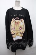 NieR Clothing / 神様Nierちゃんスウェット  黒 S-25-01-22-043-PU-TO-AS-ZY