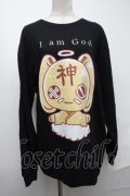 NieR Clothing / 神様Nierちゃんスウェット  黒 S-25-01-22-044-PU-TO-AS-ZT319