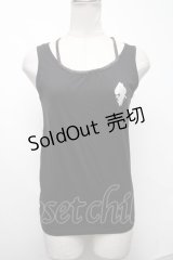 NieR Clothing / 刺繍タンク  黒 S-25-01-22-050-PU-TO-AS-ZS