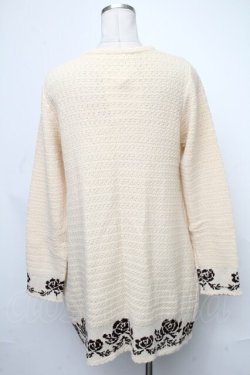 画像2: axes femme / ビジュー裾バラニットカーディガン  キナリ S-25-01-23-016-AX-TO-HR-ZT381