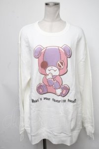 NieR Clothing / ちゃむちゃむスウェット  白 S-25-01-23-022-PU-BL-AS-ZY