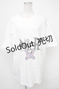 NieR Clothing / ちゃむちゃむTシャツ  白 S-25-01-23-023-PU-TO-AS-ZI
