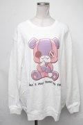 NieR Clothing / ちゃむちゃむスウェット  白 S-25-01-23-024-PU-BL-AS-ZY