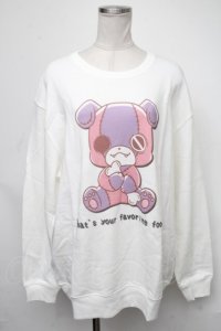 NieR Clothing / ちゃむちゃむスウェット  白 S-25-01-23-024-PU-BL-AS-ZY