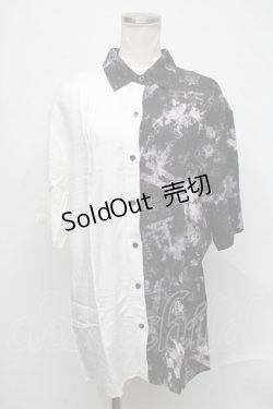 画像1: NieR Clothing / プリントシャツ  黒 S-25-01-23-042-PU-TO-AS-ZS