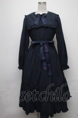 Maison de FLEUR / SnowWhiteワンピース  紺 S-25-01-25-052-LO-OP-HR-ZT438