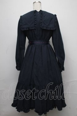 画像2: Maison de FLEUR / SnowWhiteワンピース  紺 S-25-01-25-052-LO-OP-HR-ZT438