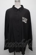 NieR Clothing / バック羽根プリントシャツ  黒 S-25-01-25-048-PU-TO-HR-ZS