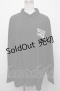 NieR Clothing / バック羽根プリントシャツ  黒 S-25-01-25-048-PU-TO-HR-ZS